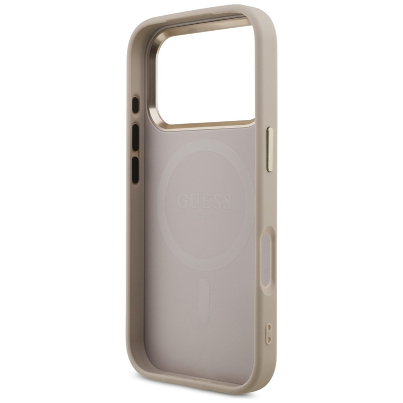 Guess 4G Triangle Logo MagSafe - Etui iPhone 17 Pro (różowy)