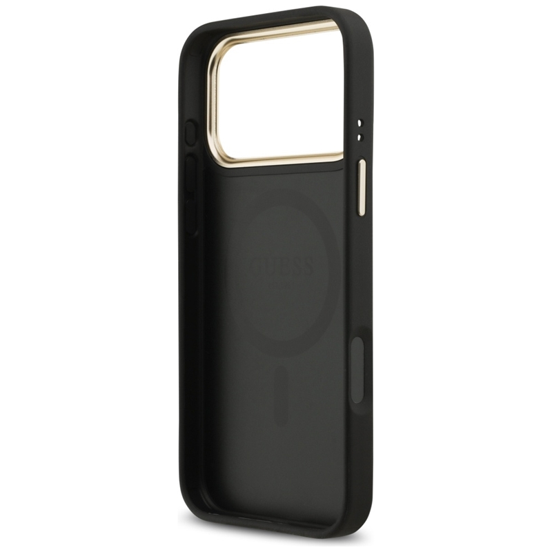 Guess 4G Strass Logo MagSafe - Etui iPhone 17 Pro Max (czarny)