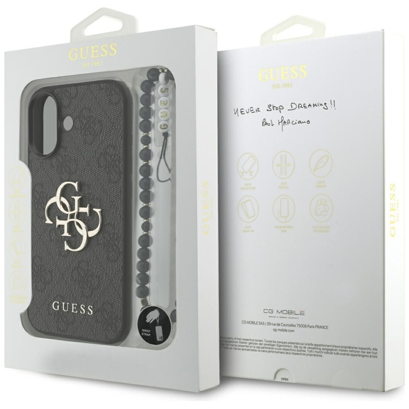 Guess 4G Strap 4G Classic Logo - Etui iPhone 17 (czarny)