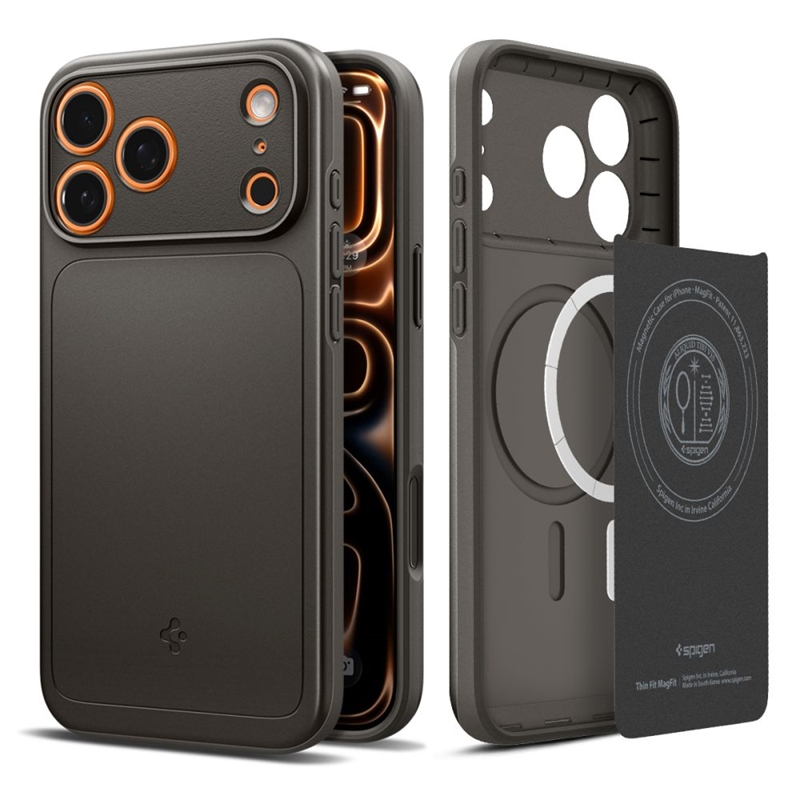 Spigen Thin Fit Mag MagSafe - Etui do iPhone 17 Pro Max (Gunmetal)