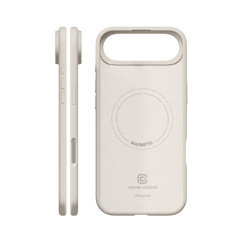 Crong Color Cover Magnetic - Etui MagSafe iPhone Air (kamienny beż)