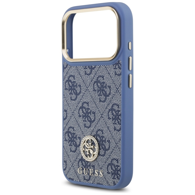 Guess 4G Strass Logo MagSafe - Etui iPhone 17 Pro (niebieski)