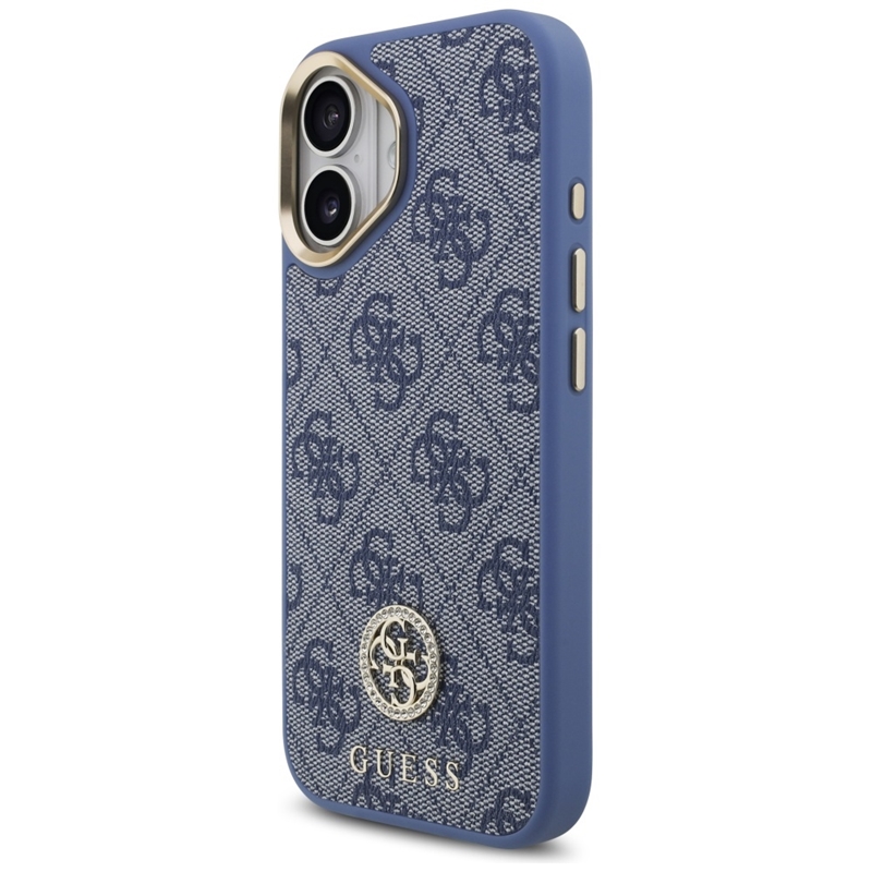 Guess 4G Strass Logo MagSafe - Etui iPhone 17 (niebieski)