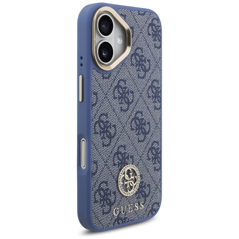 Guess 4G Strass Logo MagSafe - Etui iPhone 17 (niebieski)