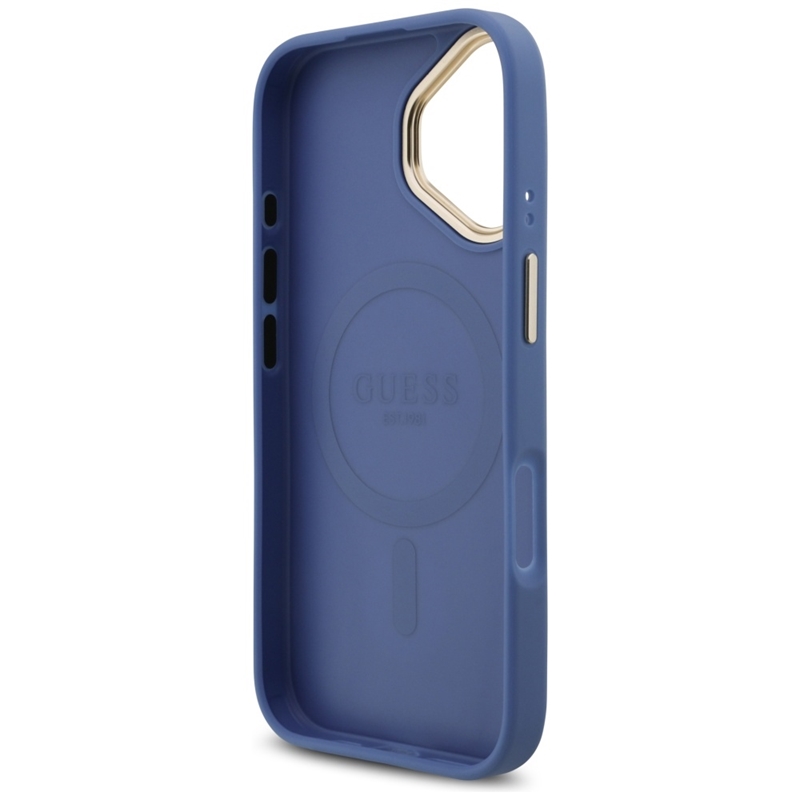 Guess 4G Strass Logo MagSafe - Etui iPhone 17 (niebieski)