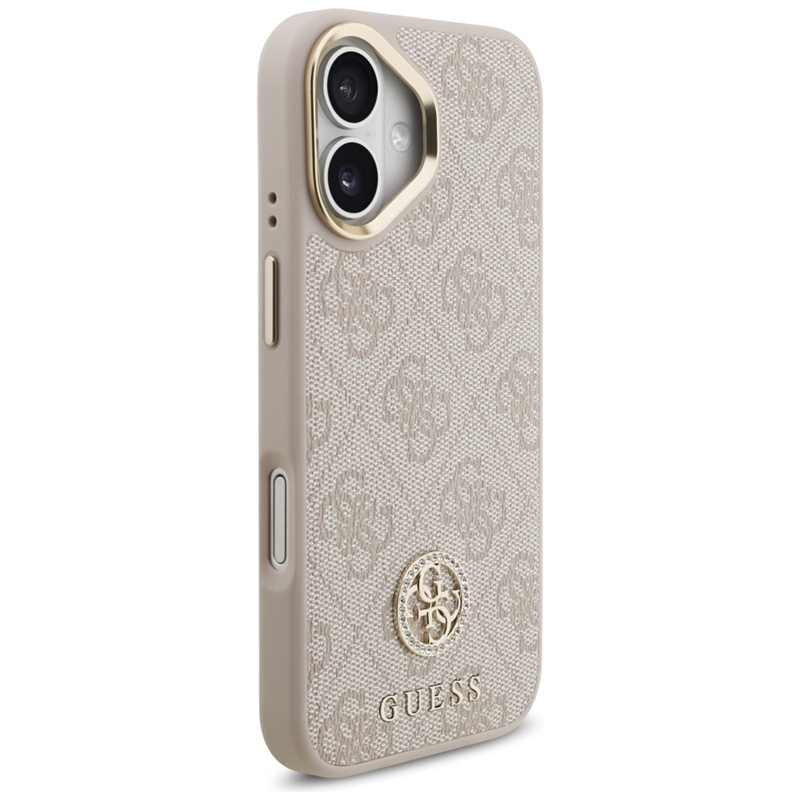 Guess 4G Strass Logo MagSafe - Etui iPhone 17 Pro (różowy)