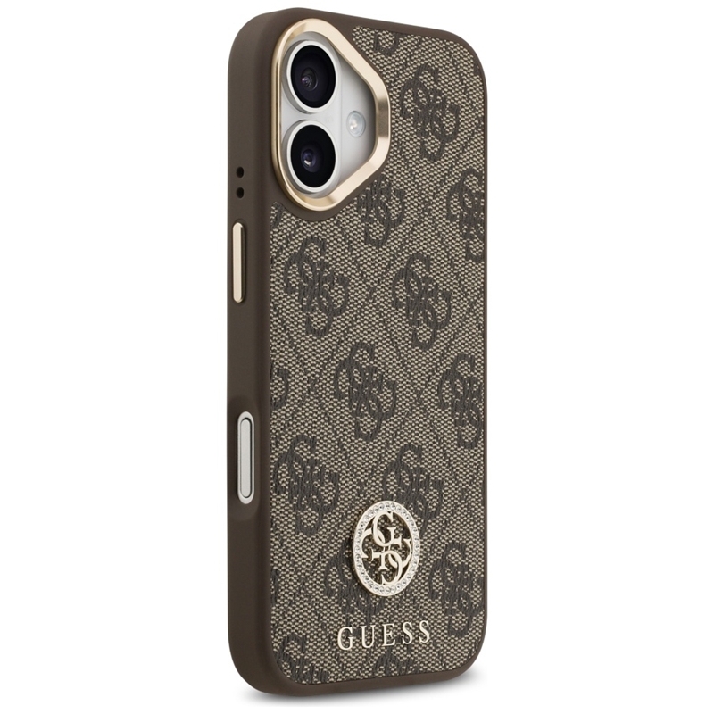 Guess 4G Strass Logo MagSafe - Etui iPhone 17 (brązowy)