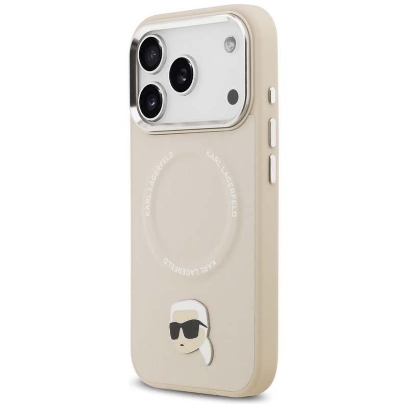 Karl Lagerfeld Karl Pin MagSafe - Etui iPhone 17 Pro (beżowy)