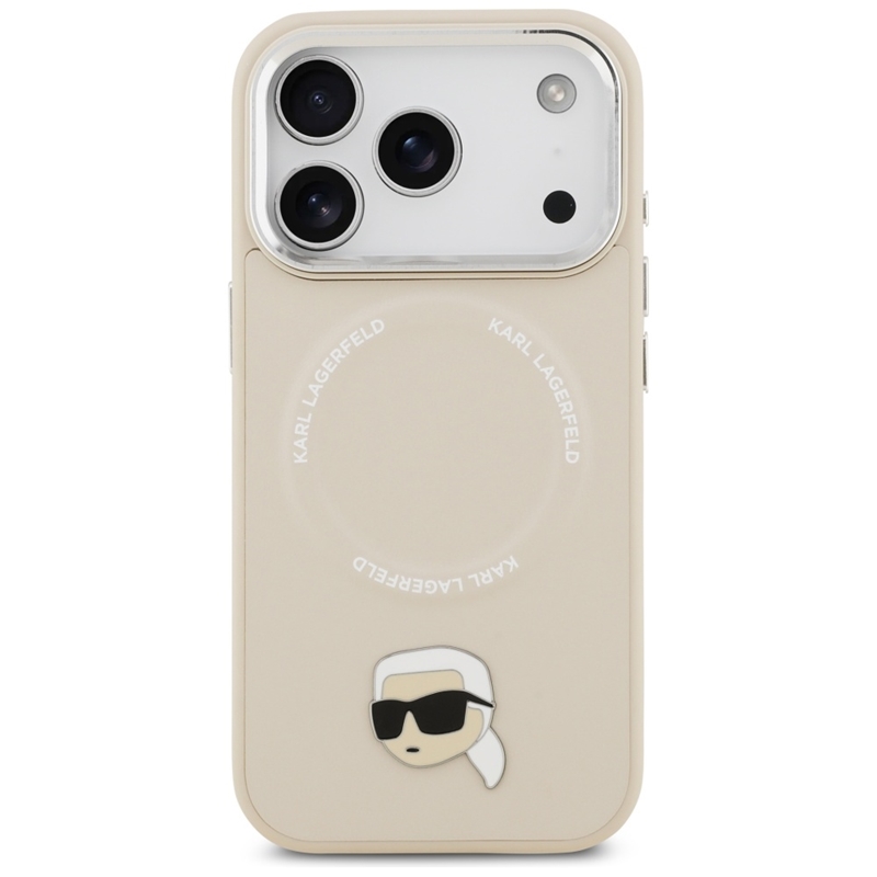 Karl Lagerfeld Karl Pin MagSafe - Etui iPhone 17 Pro Max (beżowy)