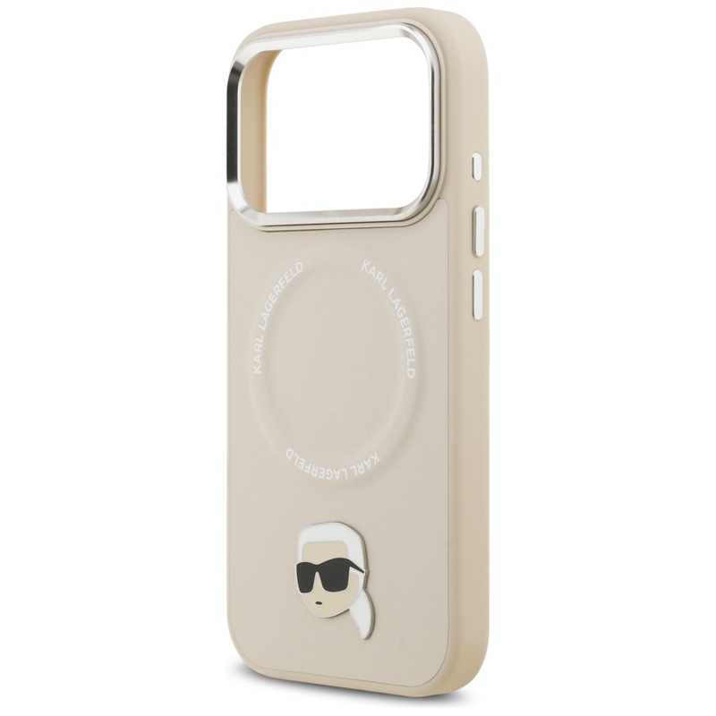 Karl Lagerfeld Karl Pin MagSafe - Etui iPhone 17 Pro Max (beżowy)