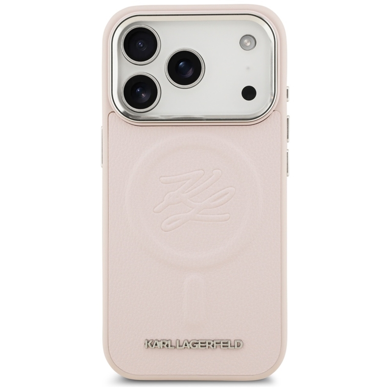 Karl Lagerfeld Initial & Metal Logo MagSafe - Etui iPhone 17 Pro Max (różowy)