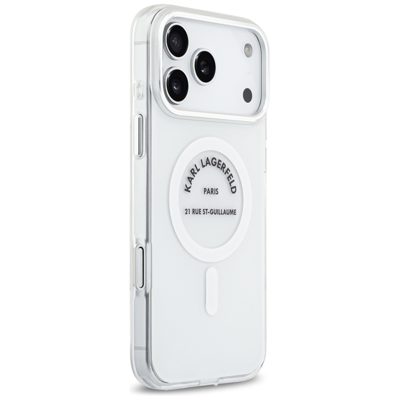 Karl Lagerfeld IML Karl RSG Logo MagSafe - Etui iPhone 17 Pro Max (przezroczysty)