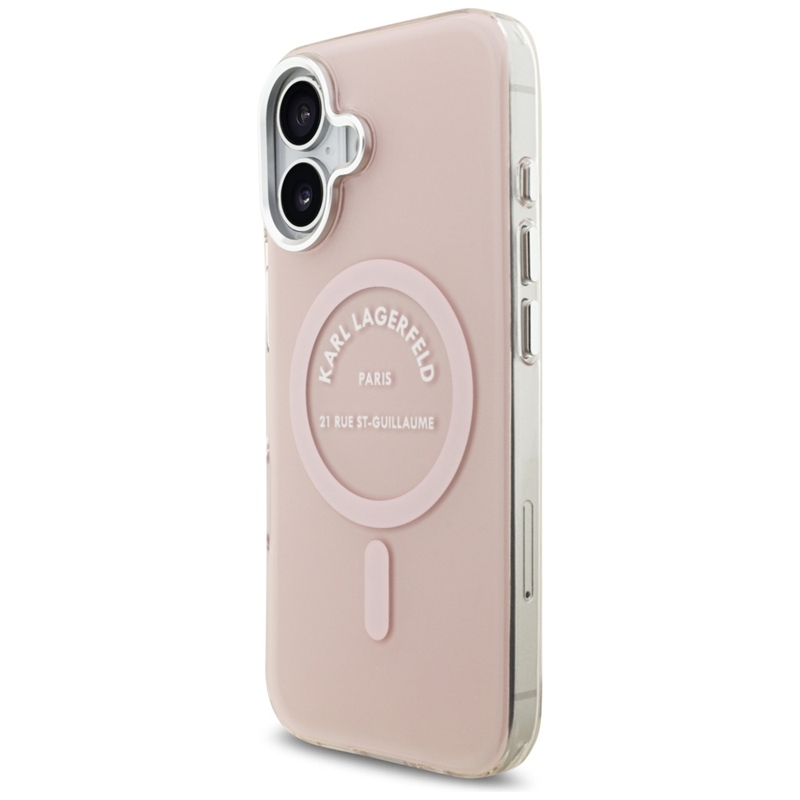 Karl Lagerfeld IML Karl RSG Logo MagSafe - Etui iPhone 17 (różowy)