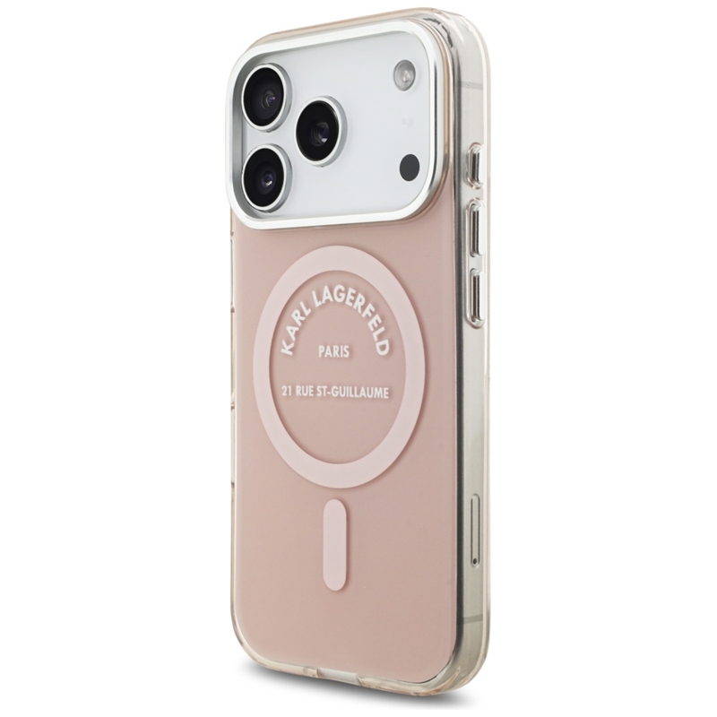 Karl Lagerfeld IML Karl RSG Logo MagSafe - Etui iPhone 17 Pro (różowy)