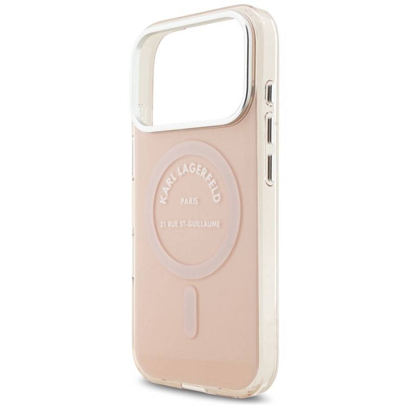 Karl Lagerfeld IML Karl RSG Logo MagSafe - Etui iPhone 17 Pro (różowy)