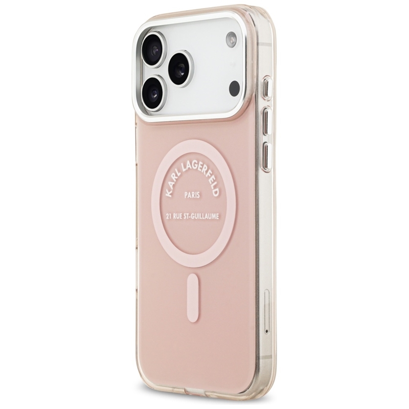 Karl Lagerfeld IML Karl RSG Logo MagSafe - Etui iPhone 17 Pro Max (różowy)