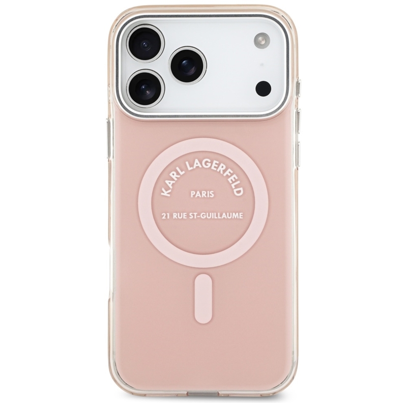 Karl Lagerfeld IML Karl RSG Logo MagSafe - Etui iPhone 17 Pro Max (różowy)