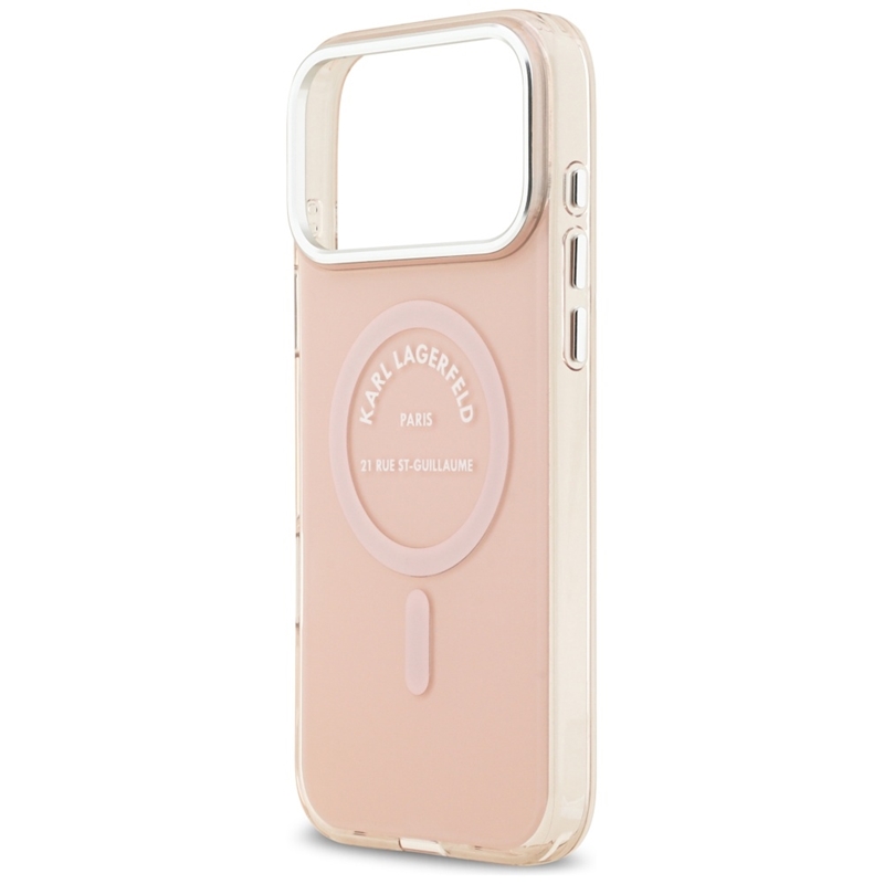 Karl Lagerfeld IML Karl RSG Logo MagSafe - Etui iPhone 17 Pro Max (różowy)