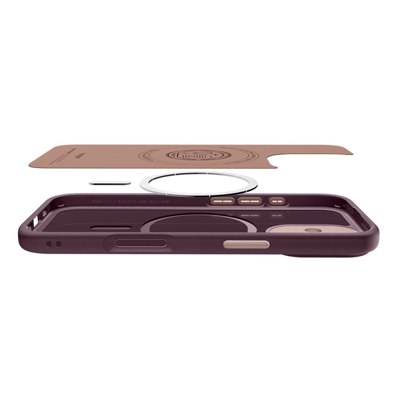 Spigen Nano Pop Mag MagSafe - Etui do iPhone 17 (Burgundy Bean)