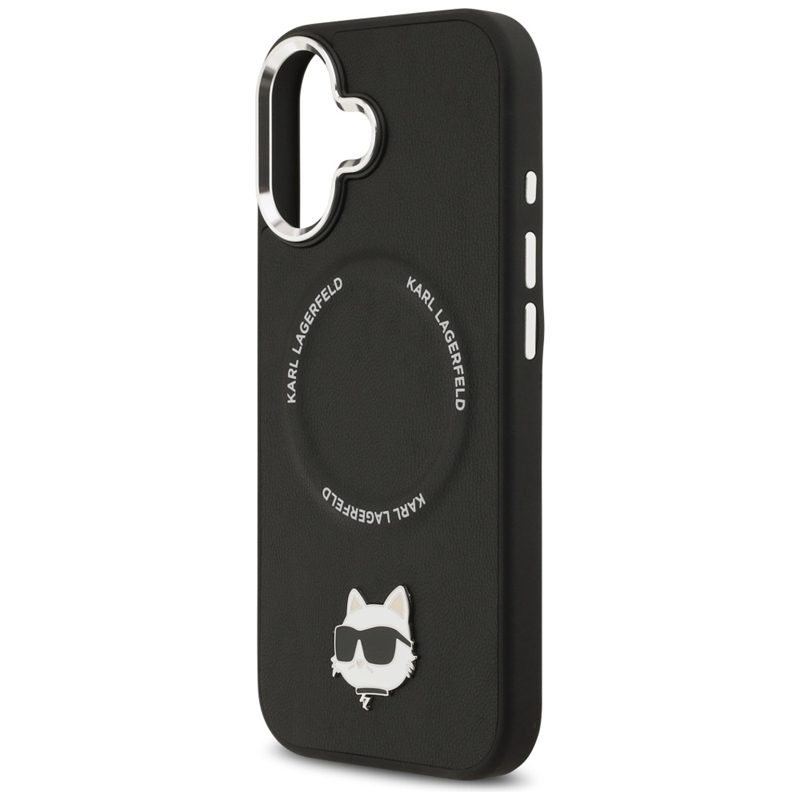 Karl Lagerfeld Choupette Pin MagSafe - Etui iPhone 17 (czarny)