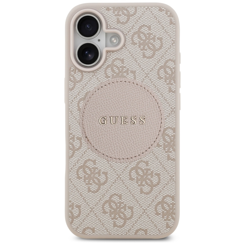Guess 4G Circle Classic Logo MagSafe - Etui iPhone 17 (różowy)