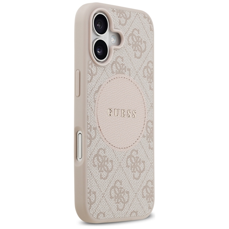 Guess 4G Circle Classic Logo MagSafe - Etui iPhone 17 (różowy)
