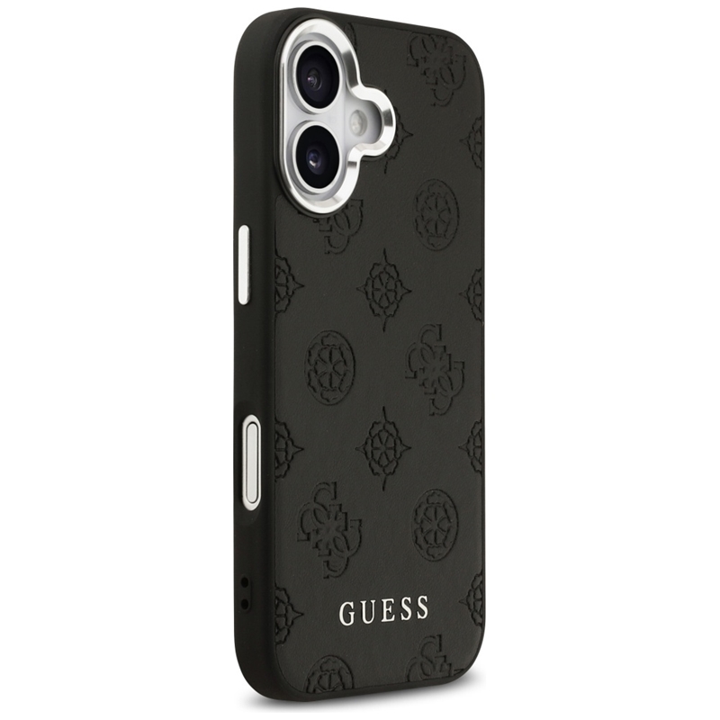 Guess Peony Hot Stamp Script MagSafe - Etui iPhone 17 (czarny)