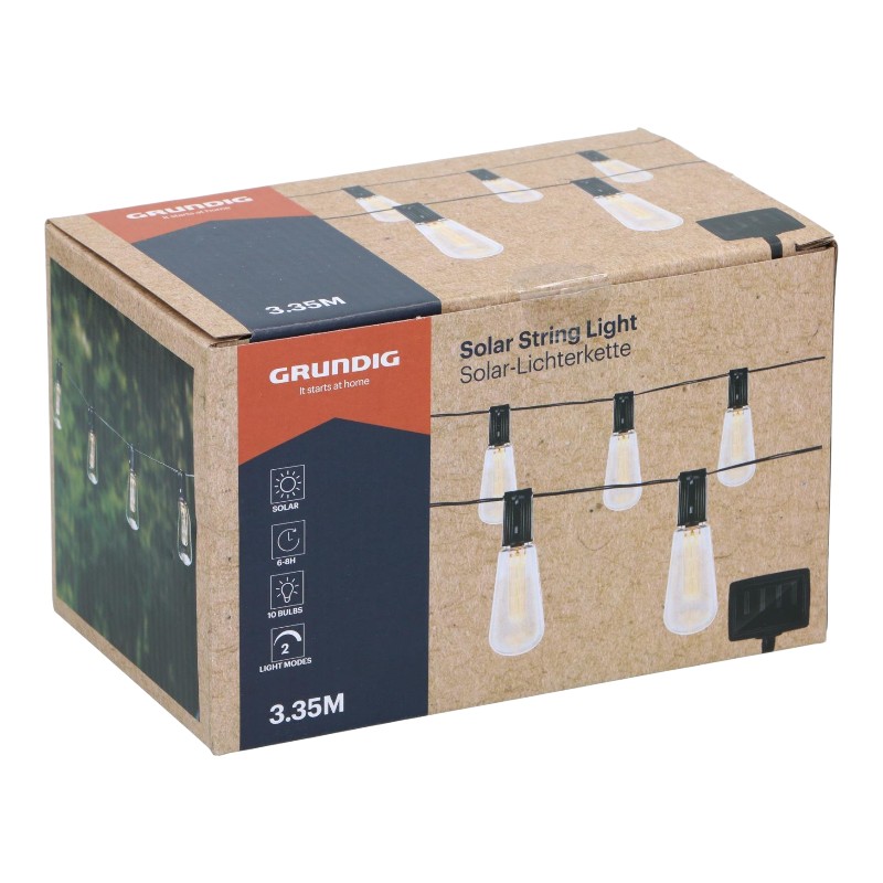 Grundig - Lampki ogrodowe solarne LED 3,35 m