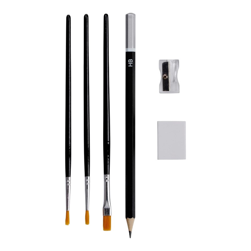 Artico - Zestaw artystyczny do malowania w drewnianym pudełku 20 elementów