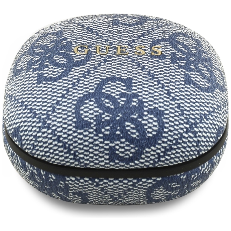 Guess 4G Classic Metal Logo - Słuchawki Bluetooth TWS ENC + etui ładujące (niebieski)