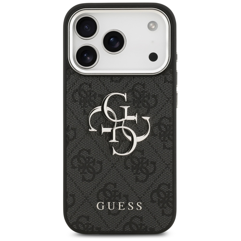Guess 4G Big 4G Classic Logo - Etui iPhone 17 Pro (czarny / srebrny)