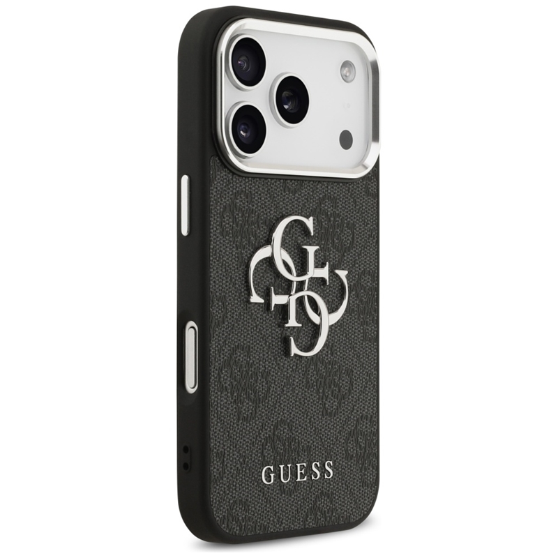 Guess 4G Big 4G Classic Logo - Etui iPhone 17 Pro (czarny / srebrny)