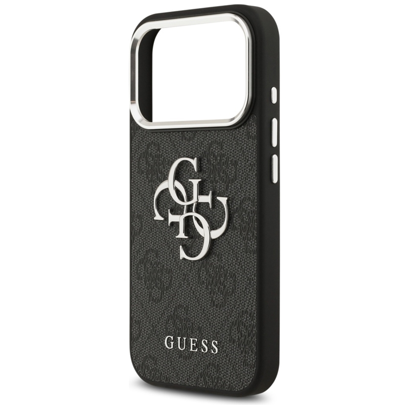 Guess 4G Big 4G Classic Logo - Etui iPhone 17 Pro (czarny / srebrny)
