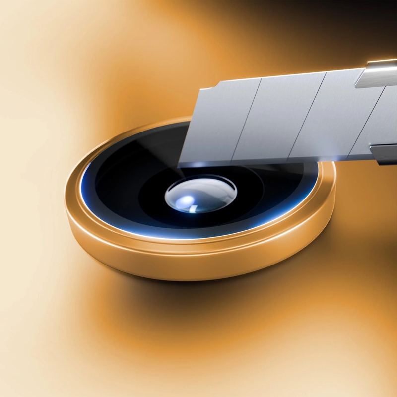 3mk HARDY Lens Protection Pro - Szkło na obiektyw aparatu iPhone 17 Pro / iPhone 17 Pro Max (Orange)