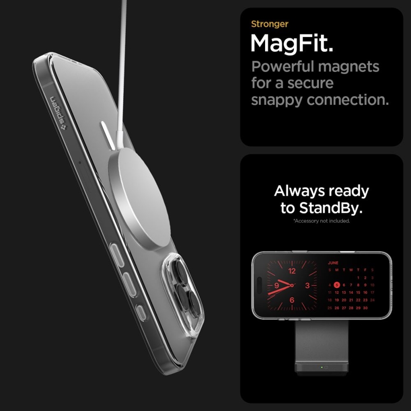 Spigen Thin Fit T Mag MagSafe - Etui do iPhone 16 Pro Max (Clear / White)