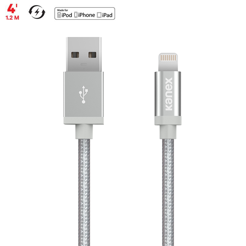 Kanex MiColor Premium Lightning - Kabel MFi z Lightning do USB 1,2 m (Silver) Kanex MiColor Premium Lightning - Kabel MFi z Lightning do USB 1,2 m (Silver)