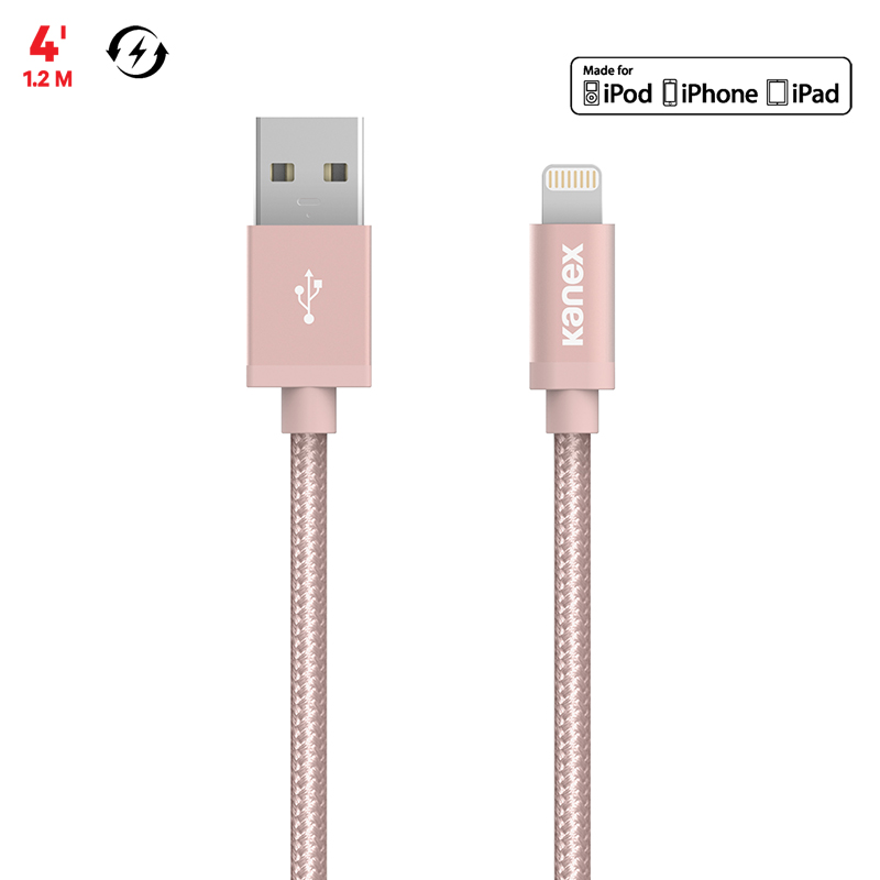 Kanex MiColor Premium Lightning - Kabel MFi z Lightning do USB 1,2 m (Rose Gold) Kanex MiColor Premium Lightning - Kabel MFi z Lightning do USB 1,2 m (Rose Gold)