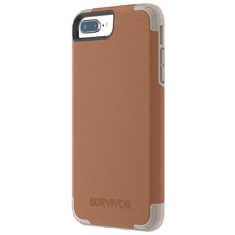 Griffin Survivor Prime Leather - Pancerne etui iPhone 8 Plus / 7 Plus / 6s Plus / 6 Plus (brązowy) Griffin Survivor Prime Leather - Pancerne etui iPhone 8 Plus / 7 Plus / 6s Plus / 6 Plus (brązowy)