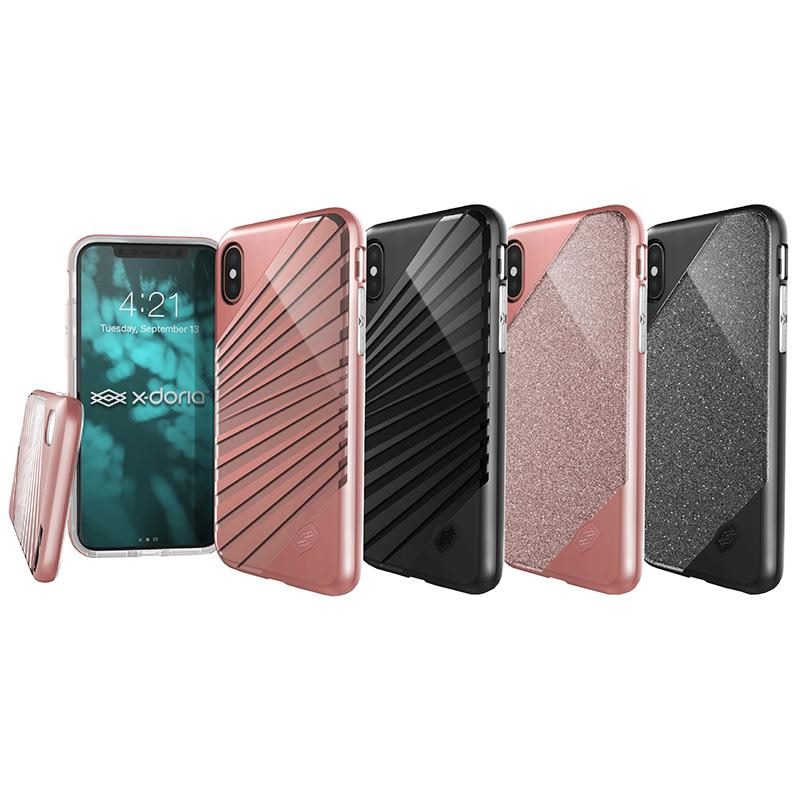 X-Doria Revel Lux - Etui iPhone X (Black Rays)