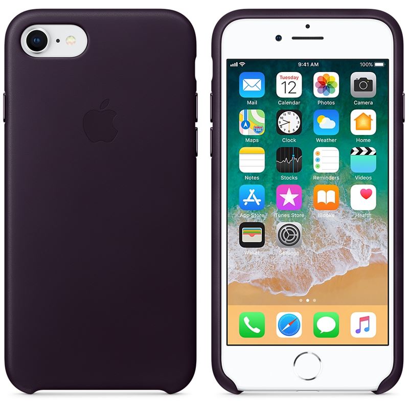 Apple Leather Case - Skórzane etui iPhone 8 / 7 (oberżyna) Apple Leather Case - Skórzane etui iPhone 8 / 7 (oberżyna)