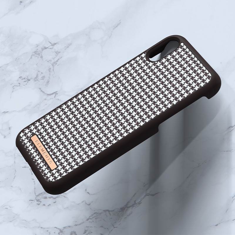 Nordic Elements Saeson Idun - Materiałowe etui iPhone XR (Dark Brown Pattern 2)