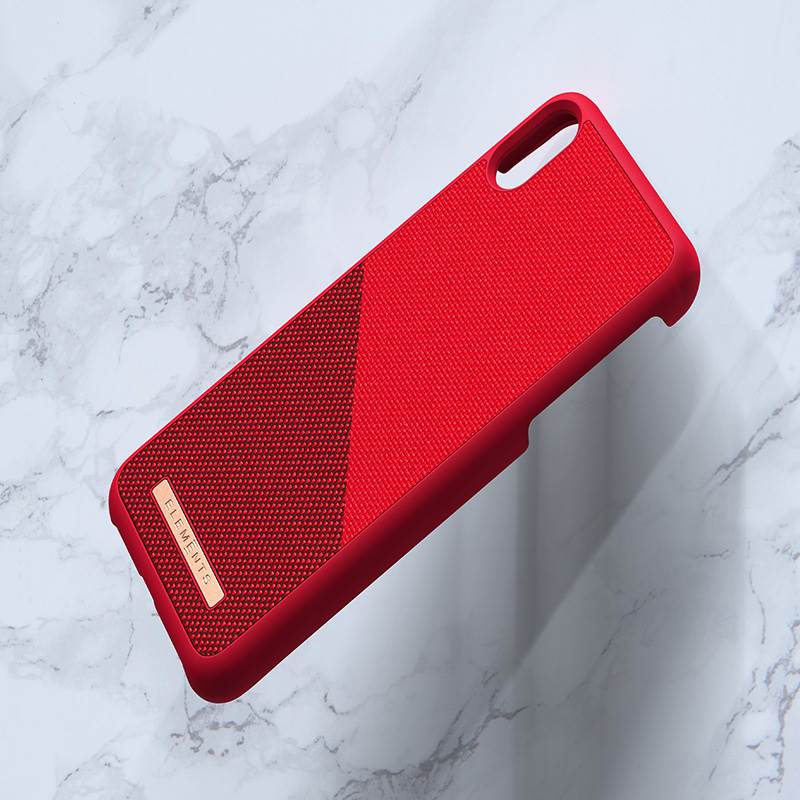 Nordic Elements Saeson Freja - Materiałowe etui iPhone Xs Max (Red)