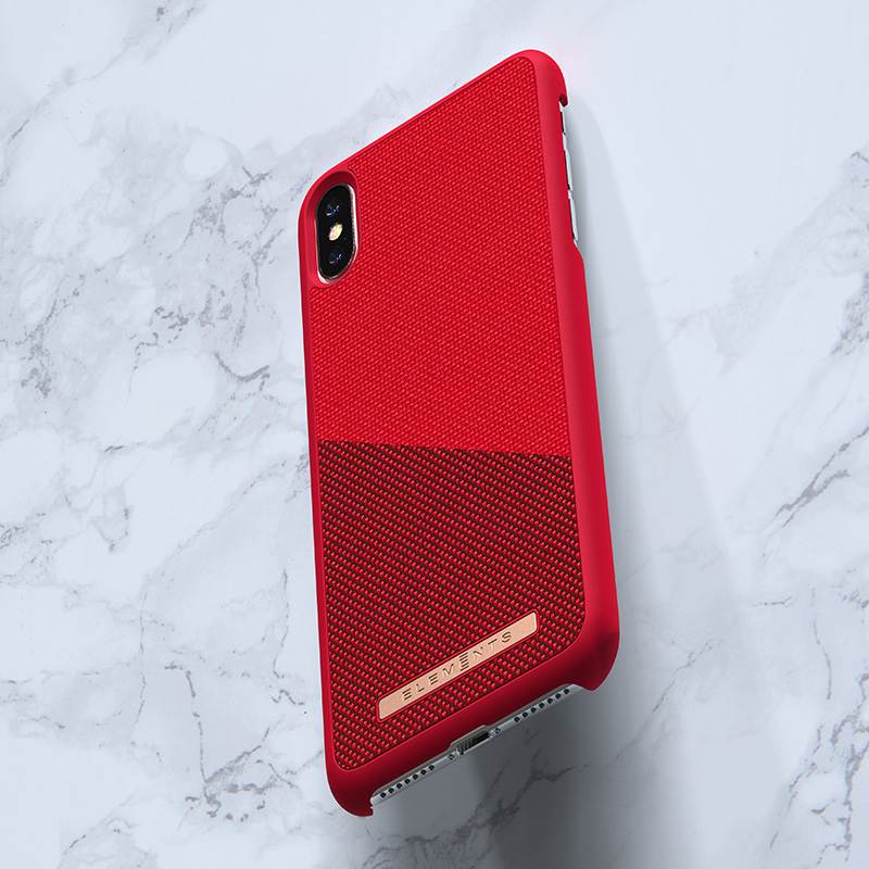 Nordic Elements Saeson Freja - Materiałowe etui iPhone Xs Max (Red)