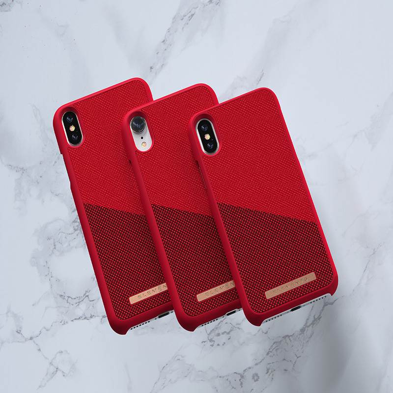 Nordic Elements Saeson Freja - Materiałowe etui iPhone Xs Max (Red)