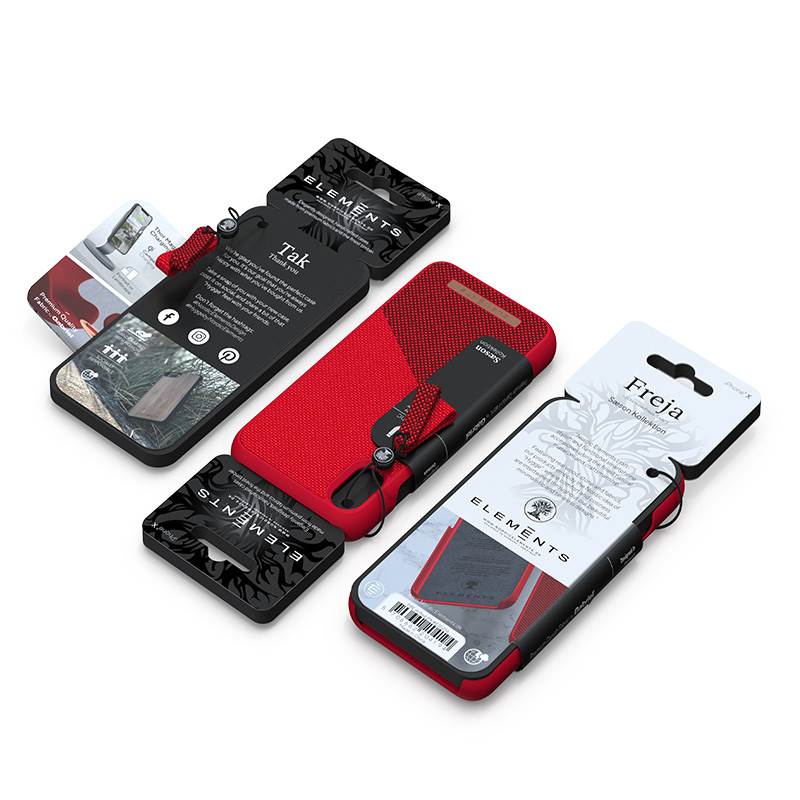 Nordic Elements Saeson Freja - Materiałowe etui iPhone Xs Max (Red)