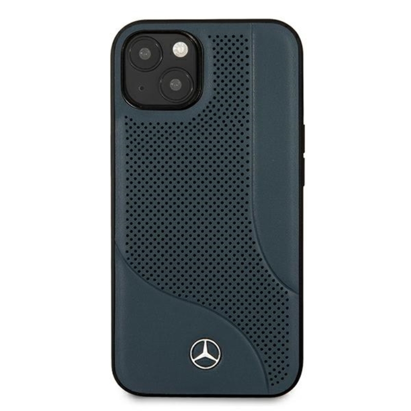 Mercedes Leather Perforated Area - Etui iPhone 13 mini (granatowy)