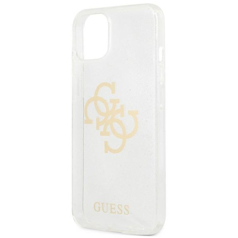 Guess Glitter 4G Big Logo - Etui iPhone 13 mini (przezroczysty)