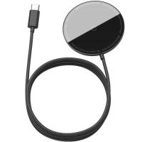 Baseus Simple Mini - Ładowarka indukcyjna bezprzewodowa Mag Safe 15 W (czarny) Baseus Simple Mini - Ładowarka indukcyjna bezprzewodowa Mag Safe 15 W (czarny)