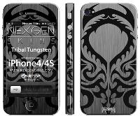 Nexgen Skins - Zestaw skórek na obudowę z efektem 3D iPhone 4 / iPhone 4S (Tribal Tungsten 3D)