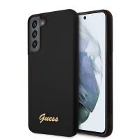 Guess Silicone Script Metal Logo - Etui Samsung Galaxy S22 (czarny) Guess Silicone Script Metal Logo - Etui Samsung Galaxy S22 (czarny)